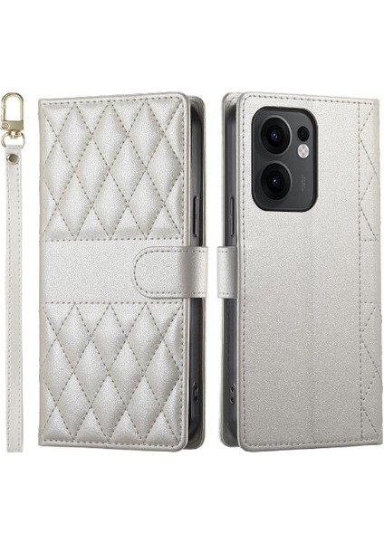 Oppo Oppo 13F Cüzdan Için Flip Case Zarif Darbeye Çift Sapanlar Deri (Yurt Dışından)