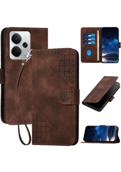 Realme 14 5g Için Flip Case ve Kredi Kartı Yuvası Yüksek Kaliteli Deri Telefon (Yurt Dışından)