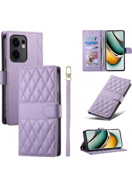 Oppo Oppo 13F Cüzdan Için Flip Case Zarif Darbeye Çift Sapanlar Deri (Yurt Dışından)