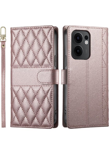 Oppo Oppo 13F Cüzdan Için Flip Case Zarif Darbeye Çift Sapanlar Deri (Yurt Dışından)