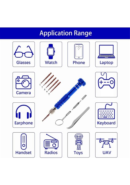 5'i 1 Arada Mini Tornavida, Gözlük Tornavidası, Mavi (Yurt Dışından) fırsatları