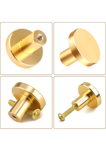 8 Adet Dolap Düğmesi, Yuvarlak Şifonyer Çekmece Düğmesi Gardırop Çekmecesi Altın (Yurt Dışından) modelleri