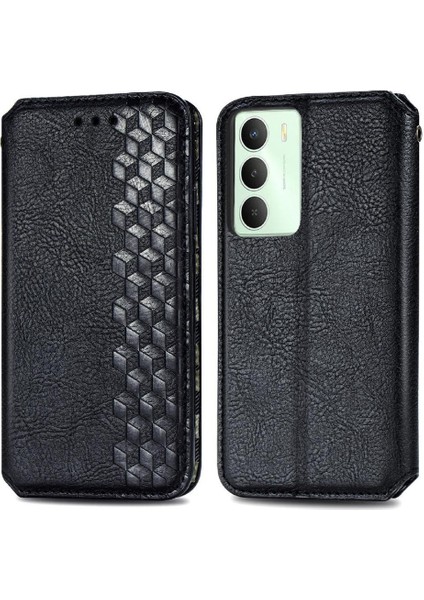 Realme 14X Deri Kılıf Kapak Kapak Moda Tasarımı Zarif (Yurt Dışından)