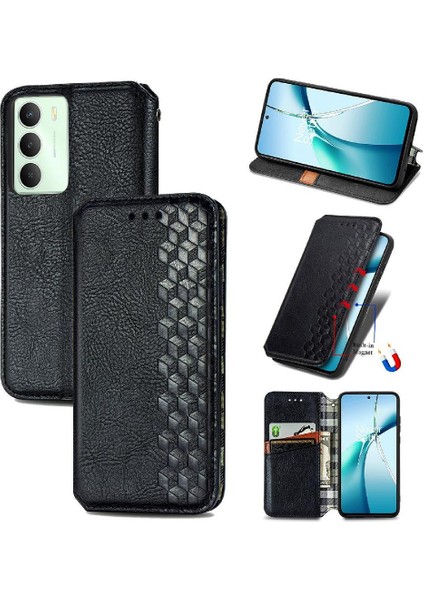 Realme 14X Deri Kılıf Kapak Kapak Moda Tasarımı Zarif (Yurt Dışından)