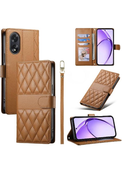 Oppo A38 4g Darbeye Deri Kılıf Çift Sapanlar Zarif Için Flip Case (Yurt Dışından)
