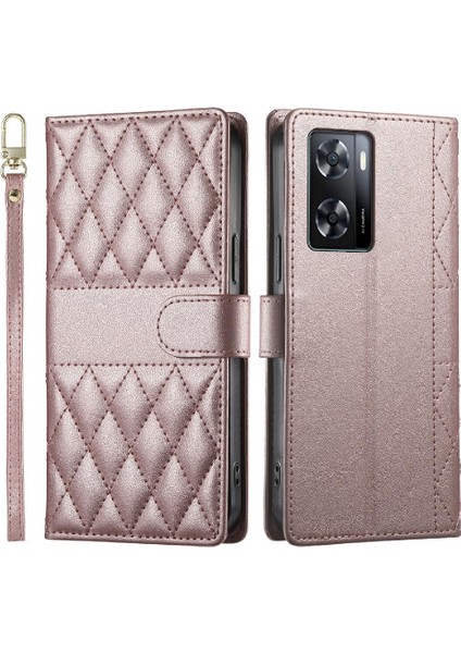 Oppo A57 4g Cüzdan Zarif Deri Çanta Çift Sapanlar Için Flip Case (Yurt Dışından)