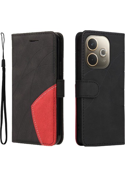 Oppo A5 Pro 5g Dikiş Renk Kickstand Koruyucu Ile Flip Case (Yurt Dışından)
