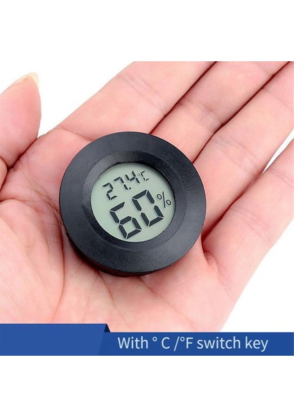 8 Adet Mini LCD Dijital Termometre Higrometre Yuvarlak Sıcaklık (Yurt Dışından) modelleri