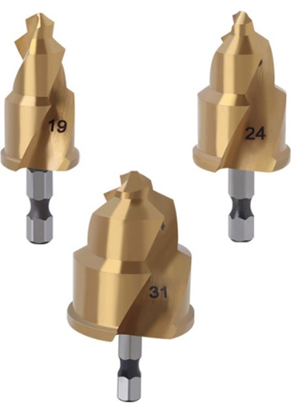 3 Adet 20/25/32MM Limit Döner Yivli Kademeli Matkap Ucu (Yurt Dışından)