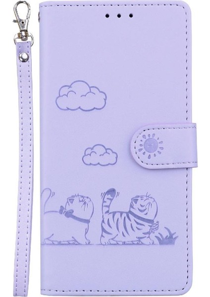 Oppo Reno 13 5g Kedi Rfıd Deri Cüzdan Kart Yuvası Tutucu Için Flip Case (Yurt Dışından) fırsatları