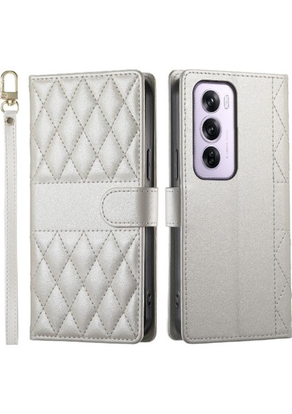Oppo Reno 12 Pro 5g Zarif Darbeye Deri Kılıf Çift Için Flip Case (Yurt Dışından) modelleri