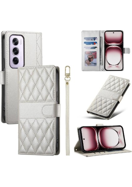 Oppo Reno 12 Pro 5g Zarif Darbeye Deri Kılıf Çift Için Flip Case (Yurt Dışından) fırsatları