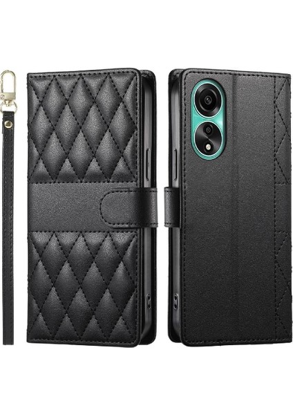 Oppo A78 4g Cüzdan Için Flip Case Zarif Çift Sapanlar Darbeye Deri (Yurt Dışından) modelleri