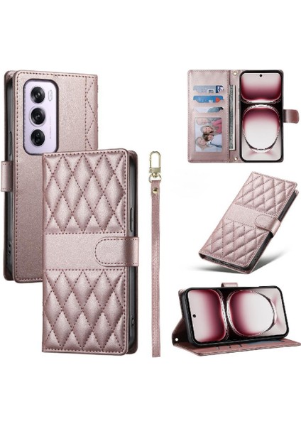 Oppo Reno 12 Pro 5g Zarif Darbeye Deri Kılıf Çift Için Flip Case (Yurt Dışından) fırsatları