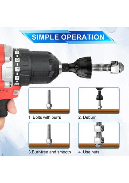 2 Adet Çapak Alma Dış Pah Kırma Aleti, 1/4 Inç Altıgen Şaft Çapak Alma (Yurt Dışından) indirimleri