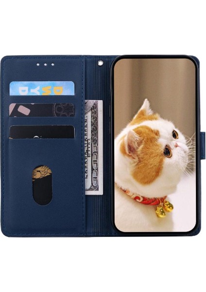 Oppo Reno 13 5g Kedi Rfıd Deri Cüzdan Kart Yuvası Tutucu Için Flip Case (Yurt Dışından) modelleri