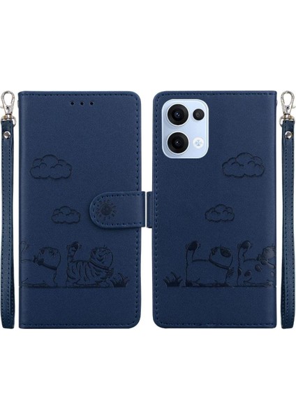 Oppo Reno 13 5g Kedi Rfıd Deri Cüzdan Kart Yuvası Tutucu Için Flip Case (Yurt Dışından) indirimleri