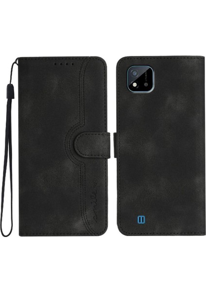 Realme C20 Dahili Mıknatıs Kapak Premium Pu Cüzdan Ile Uyumlu (Yurt Dışından)