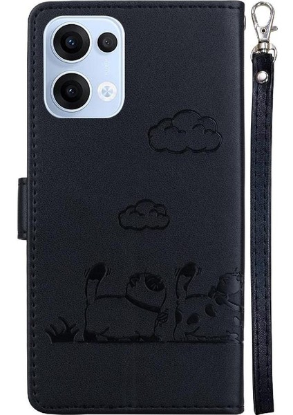 Oppo Reno 13 5g Kedi Rfıd Deri Cüzdan Kart Yuvası Tutucu Için Flip Case (Yurt Dışından) indirimleri