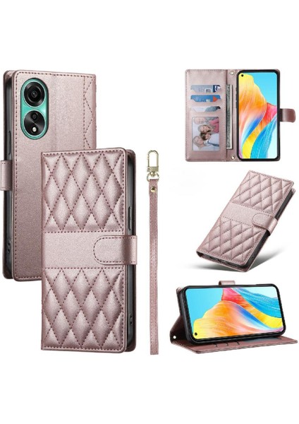 Oppo A78 4g Cüzdan Için Flip Case Zarif Çift Sapanlar Darbeye Deri (Yurt Dışından) modelleri