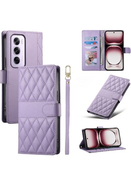 Oppo Reno 12 Pro 5g Zarif Darbeye Deri Kılıf Çift Için Flip Case (Yurt Dışından) fırsatları