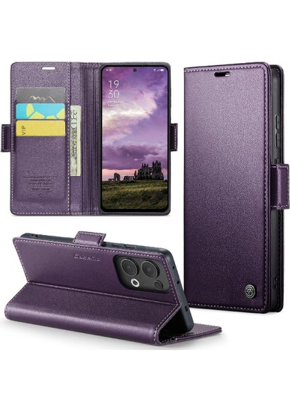 Oppo Reno 13 5g Darbeye Dayanıklı Durumda Anti Dolandırıcılık Kickstand Cüzdan Için Flip Case (Yurt Dışından)