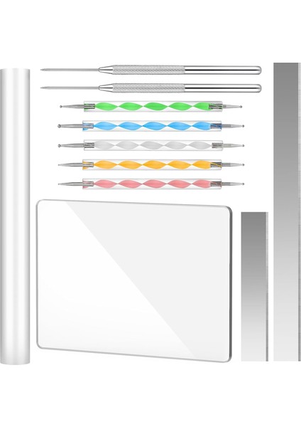 Polimer Kil Aletleri, 11 Parça Akrilik Kil Rulo Levha Seti (Yurt Dışından)