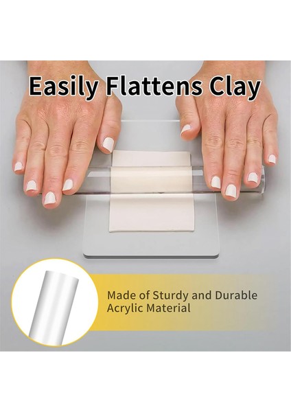 Polimer Kil Aletleri, 11 Parça Akrilik Kil Rulo Levha Seti (Yurt Dışından) modelleri