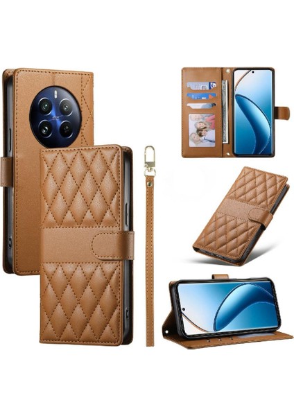 Realme 12 Pro 5g Darbeye Dayanıklı Cüzdan Çift Sapanlar Zarif Kılıf Için Flip Case (Yurt Dışından)