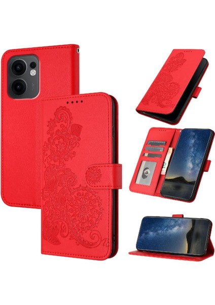 Oppo Reno 13F Kickstand Koruyucu Kapak Için Flip Case Folio Kitap Pu Ile (Yurt Dışından)
