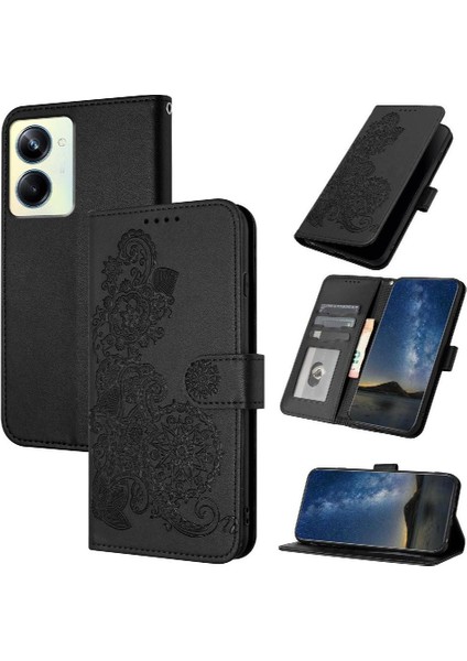 Realme 10 Pro Flip Folio Kitap Pu Deri Manyetik Kapatma Için Flip Case (Yurt Dışından)
