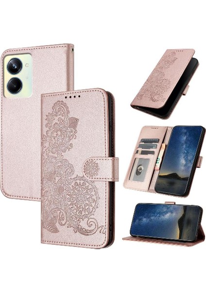 Realme 10 Pro Flip Folio Kitap Pu Deri Manyetik Kapatma Için Flip Case (Yurt Dışından)