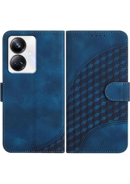 Realme 10 Pro Plus Pu Deri Flip Kapak Geometrik Desen Için Flip Case (Yurt Dışından)
