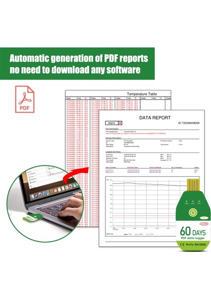 USB Sıcaklık Veri Kaydedici Sıcaklık ve Nem Kaydedici 120 Gün (Yurt Dışından) fiyatları