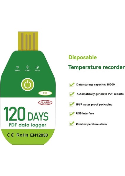 USB Sıcaklık Veri Kaydedici Sıcaklık ve Nem Kaydedici 120 Gün (Yurt Dışından) indirimleri
