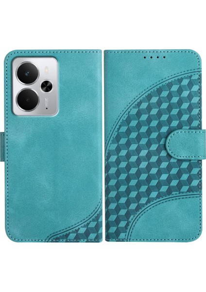 Realme 14 5g Için Flip Case Manyetik Kart Tutucu Darbeye Deri Kılıf Pu (Yurt Dışından)