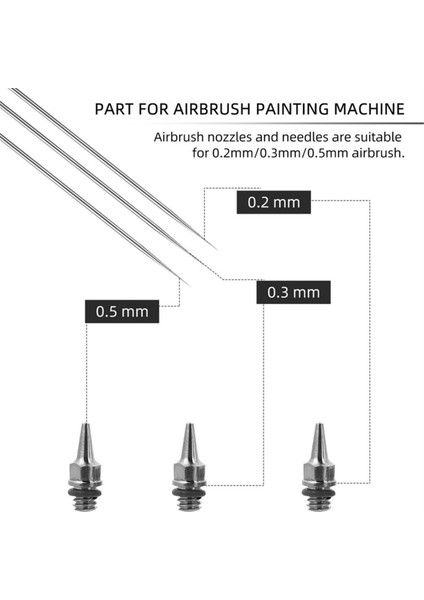 Airbrush Nozul Iğnesi Nozul Kapağı Kiti Airbrush Parçaları (Yurt Dışından) fırsatları