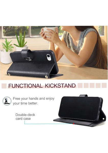 Realme 13 Pro Manyetik Kart Yuvaları Tutucu Pu Deri Bilek Için Flip Case (Yurt Dışından) indirimleri