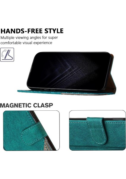 Oppo A3 4g/5g Handy Stand Kart Yuvaları Kapak Manyetik Kapatma Pu Için Kılıf (Yurt Dışından) fırsatları
