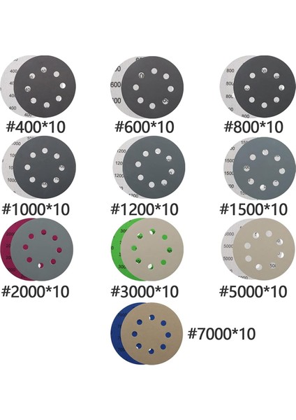 100 Adet Islak Kuru Zımpara Diskleri 125MM, 5ın 8 Delikli Kanca ve Halka Zımpara Kağıdı (Yurt Dışından) indirimleri