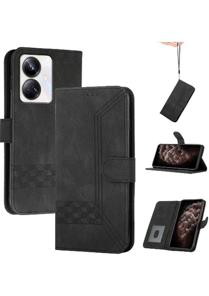 Kullanışlı Stand Özelliği Kart Kapağı Pu Ile Realme 10 Pro Plus Ile Uyumlu (Yurt Dışından)