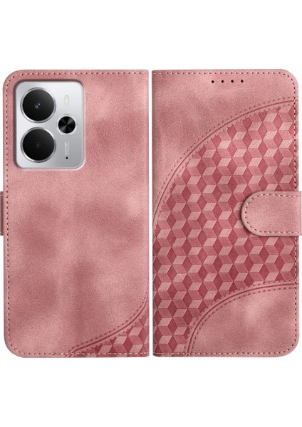 Realme 14 5g Için Flip Case Manyetik Kart Tutucu Darbeye Deri Kılıf Pu (Yurt Dışından)