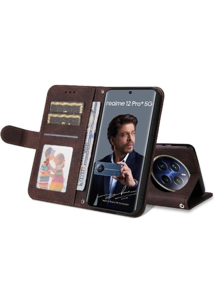 Realme 13 Pro 5g Cüzdan Kısa Kayış Uzun Kayış Kart Yuvası Için Flip Case (Yurt Dışından)
