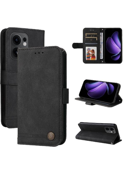 Oppo Reno 13F Kısa Kayış Kart Yuvası Sahipleri Için Flip Case Uzun Kayış (Yurt Dışından)