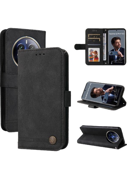 Realme 13 Pro 5g Cüzdan Kısa Kayış Uzun Kayış Kart Yuvası Için Flip Case (Yurt Dışından)