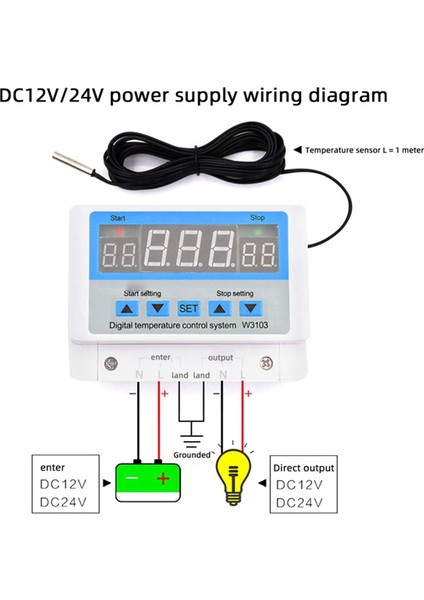 W3103 Ac 220V Max Dijital Termostat 30A Sıcaklık Kontrol Cihazı (Yurt Dışından)
