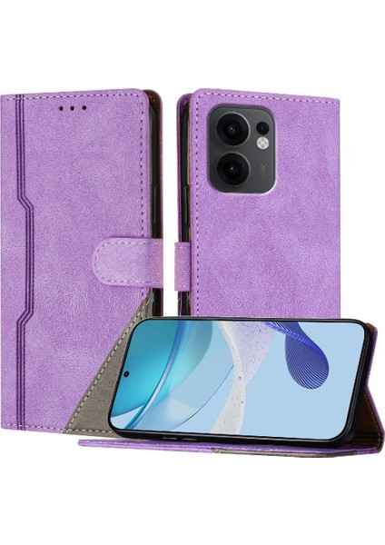 Oppo Reno 13F Manyetik Kapatma Cüzdan Pu Deri Kart Yuvaları Için Kılıf (Yurt Dışından)