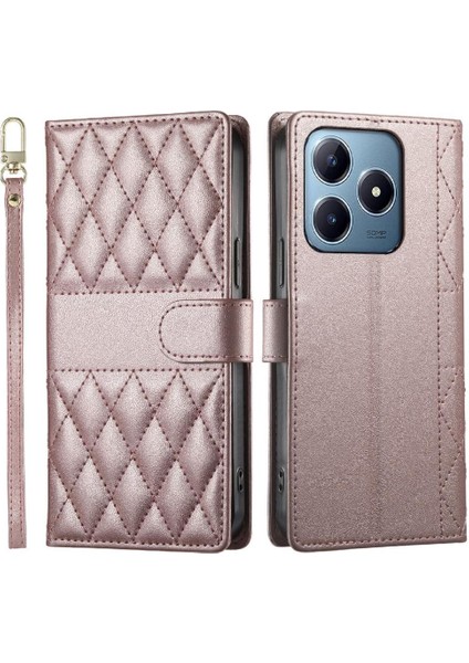 Realme C63 4g Darbeye Dayanıklı Cüzdan Çift Sapanlar Zarif Deri Için Flip Case (Yurt Dışından) fiyatları
