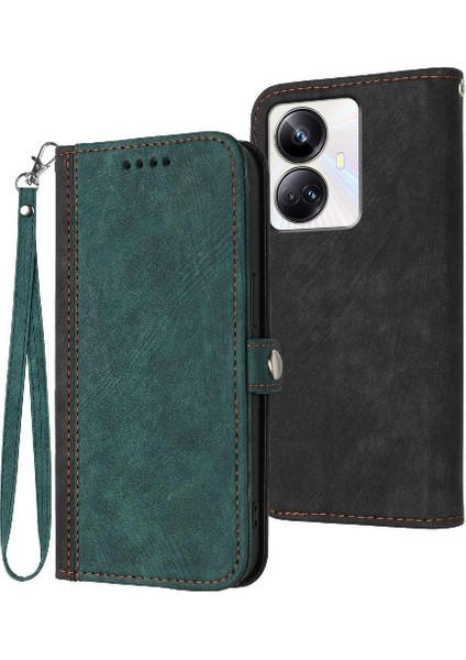 Realme 10 Pro Plus Flip Folio Kitap Pu Deri Manyetik Kapatma Için Kılıf (Yurt Dışından)
