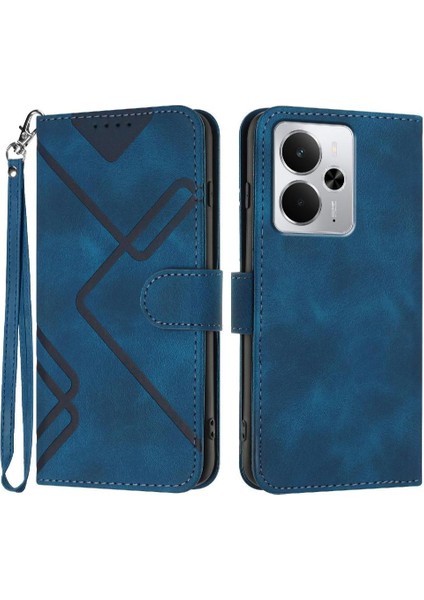 Realme 14 5g Flip Cüzdan Manyetik Kapak Için Flip Case Pu Deri Kart Ile (Yurt Dışından)